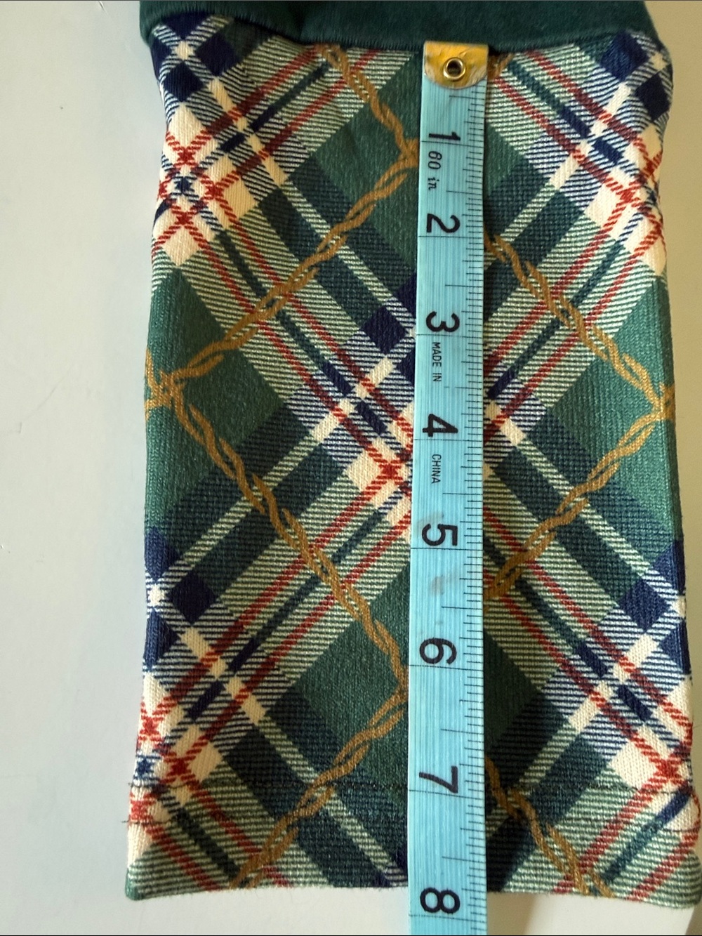 Cestyle Plaid-Accent Dark Green Asymmetrical Hem Long Sleeve Tunic Top Sz L, NWT - Picture 9 of 13